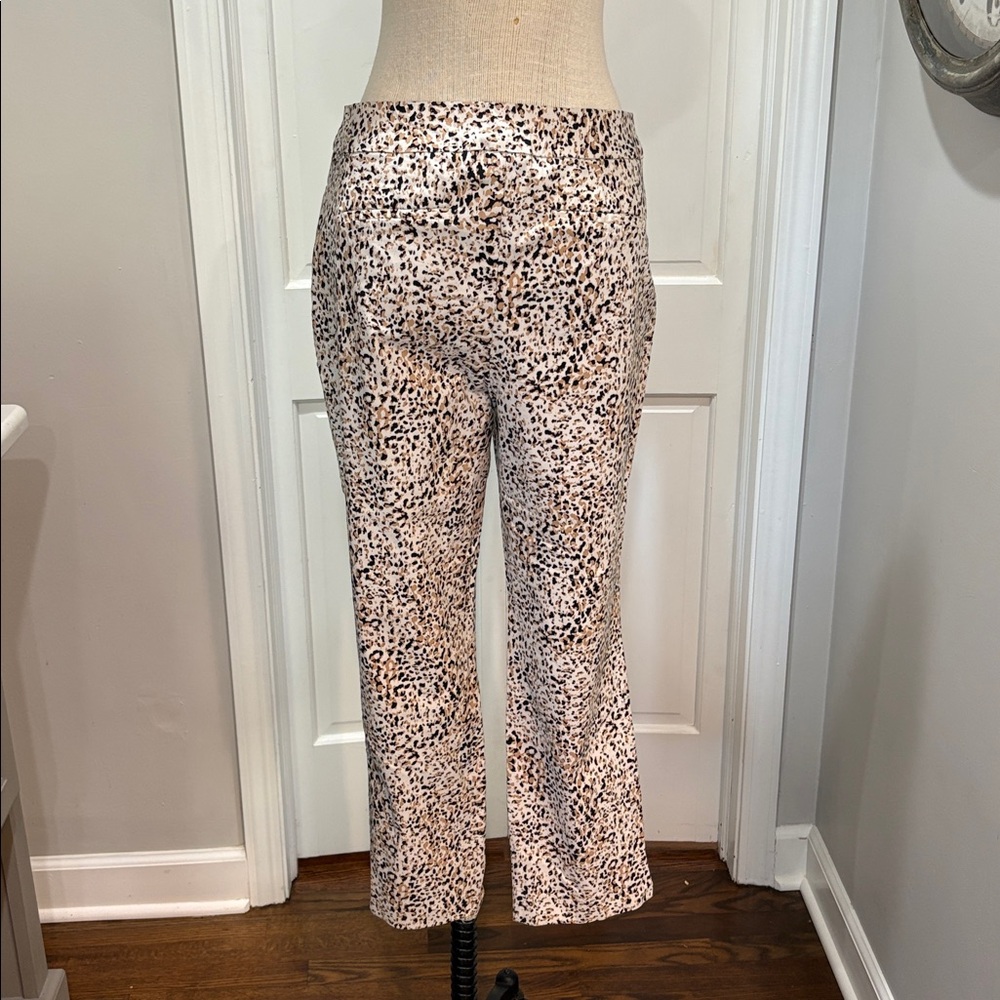 Chico’s sz L (2) elastic waist animal print stretchy pull on pants - Picture 5 of 8